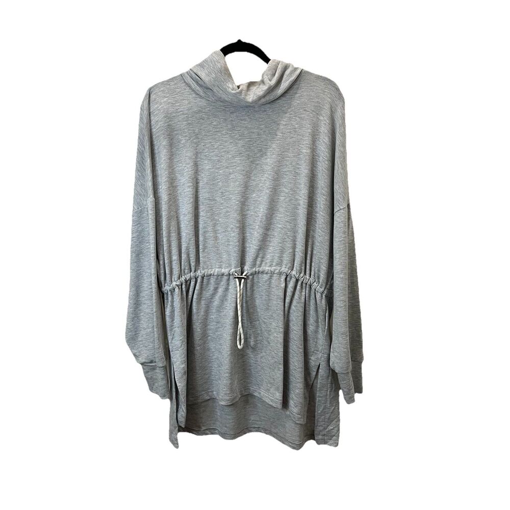 Live Well Lifestyle Gray Cinch Waist Blouse Long Sleeve Women’s Size 18/20W